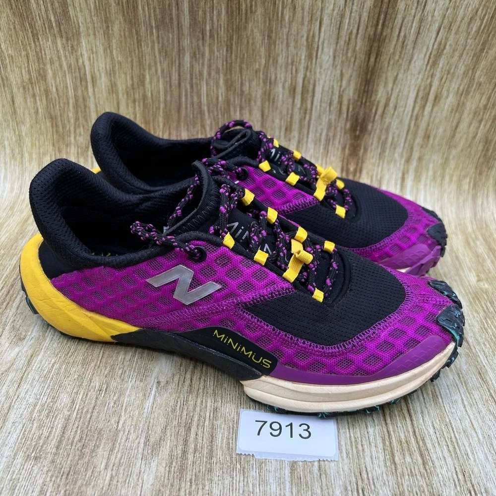 New‎ Balance Minimus Trail Women's Size 8.5 Running Shoes Purple Black WTM10LP1